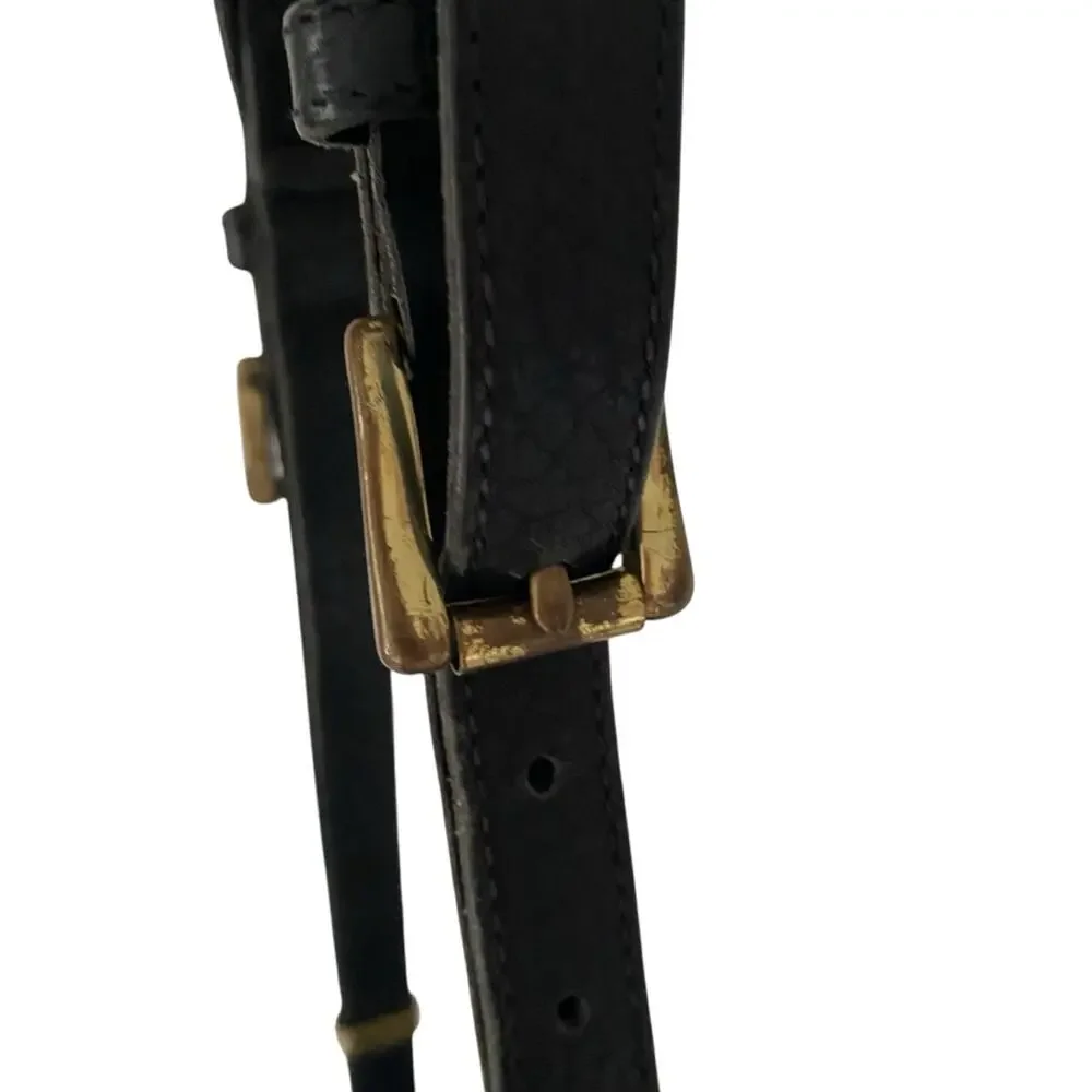 Dooney and Bourke Vintage Black Leather Pebbled Bucket Bag Purse - Picture 7 of 14